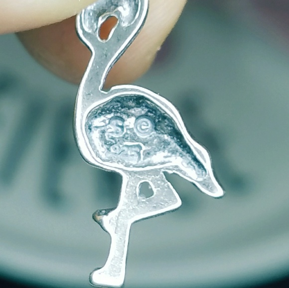 *1 Left* Flamingo Sterling Silver Charm Necklace - Picture 3 of 6